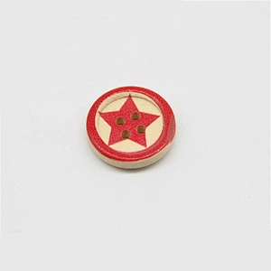 DIY Natural Wooden Animal Button For Garment Decoration