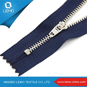 5# plating white nickel shinny silver teeth metal brass zipper