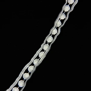 2cm Successive Pure Round Patterns Milk Yarn Lace