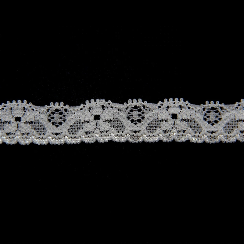 1.6cm Nylon Spandex Elastic Floral Lace Ribbon