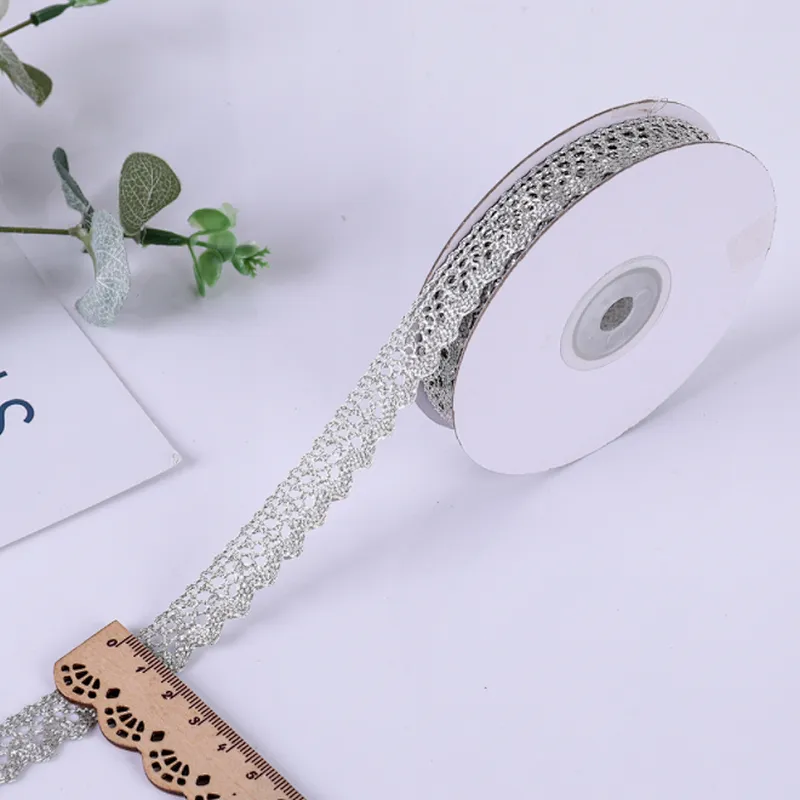 High Quality 10 Yards colorful Lace Ribbon Lace Trim DIY Embroidered For Sewing Decoration French lace fabric