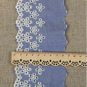 wholesale different size african french  embroidery cotton  lace trim