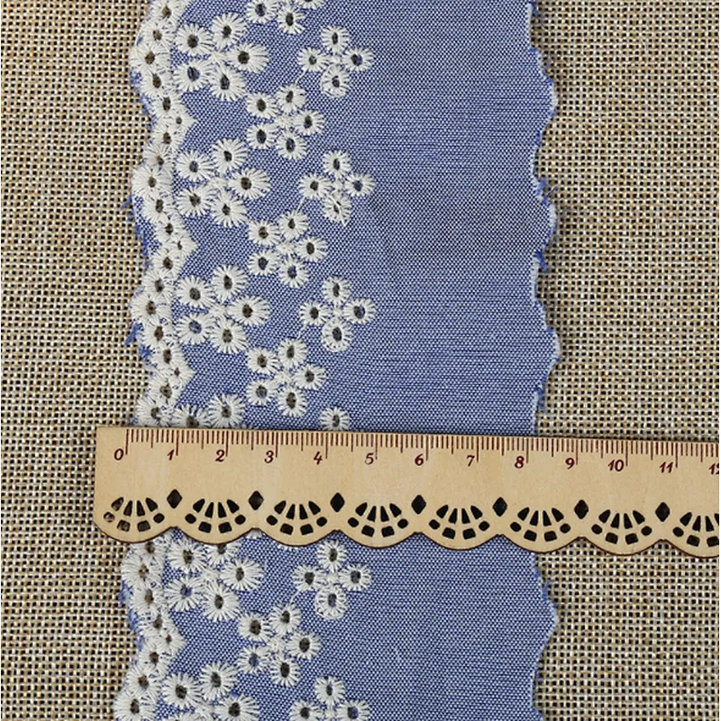 wholesale different size african french  embroidery cotton  lace trim