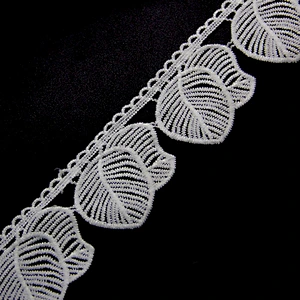 6cm  100% Polyester Chemical Embroidery Swiss Lace