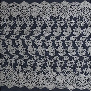 wholesale african fabrics style french net lace embroidery mesh fabric for women dress