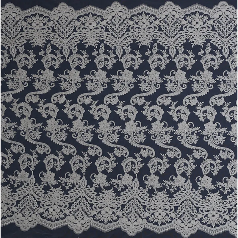 wholesale african fabrics style french net lace embroidery mesh fabric for women dress