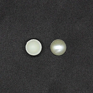 Grey without Hole Half Spherical 8mm Plastic ABS Pearl Beads