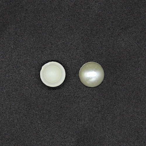 Grey without Hole Half Spherical 8mm Plastic ABS Pearl Beads