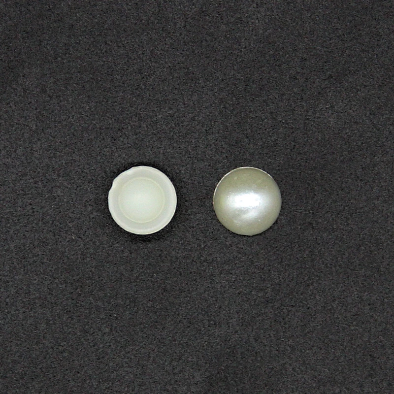 Grey without Hole Half Spherical 8mm Plastic ABS Pearl Beads