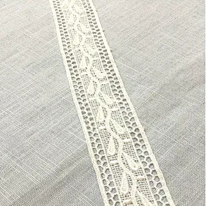 Fashion African French Embroidery Cotton/Polyester Lace Trim For Garments And Home Textile