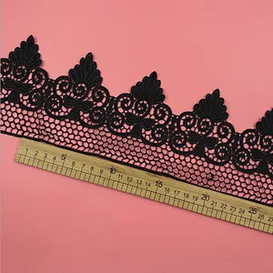 Hot sale french different design hollow lace Garment home Mesh designs polyester embroidery lace for dress