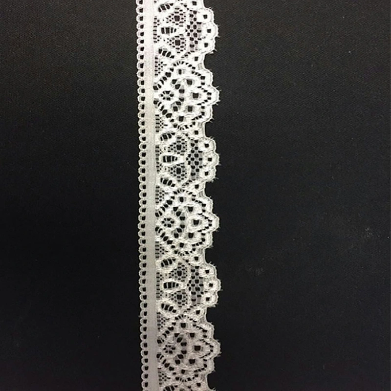 2.5CM Elastic Spandex Nylon  Lace Trim