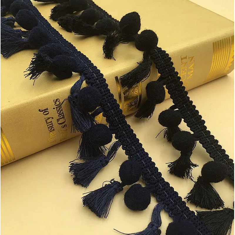 african plush balls color tassel lace trim for dress