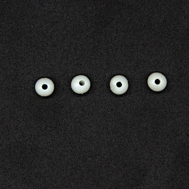 Pure White with One Hole Spherical 5mm ABS Pearl Plastic Beads