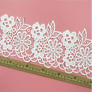 New design french hollow lace Garment home Mesh designs polyester embroidery lace for dress