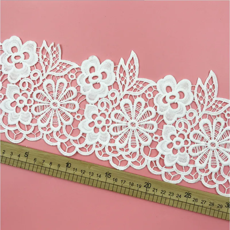 New design french hollow lace Garment home Mesh designs polyester embroidery lace for dress