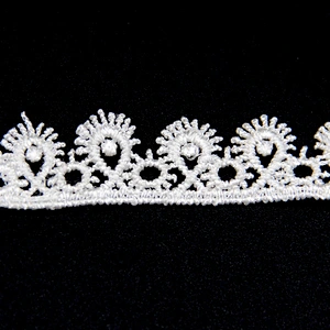2.7cm  Width Pastoral Ampelopsis Pattern Inelastic Chemical Embroidery Lace Trim