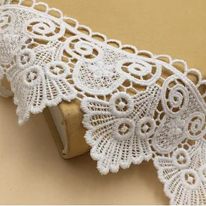 100%cotton chemical lace trim with high quality for garments decoration