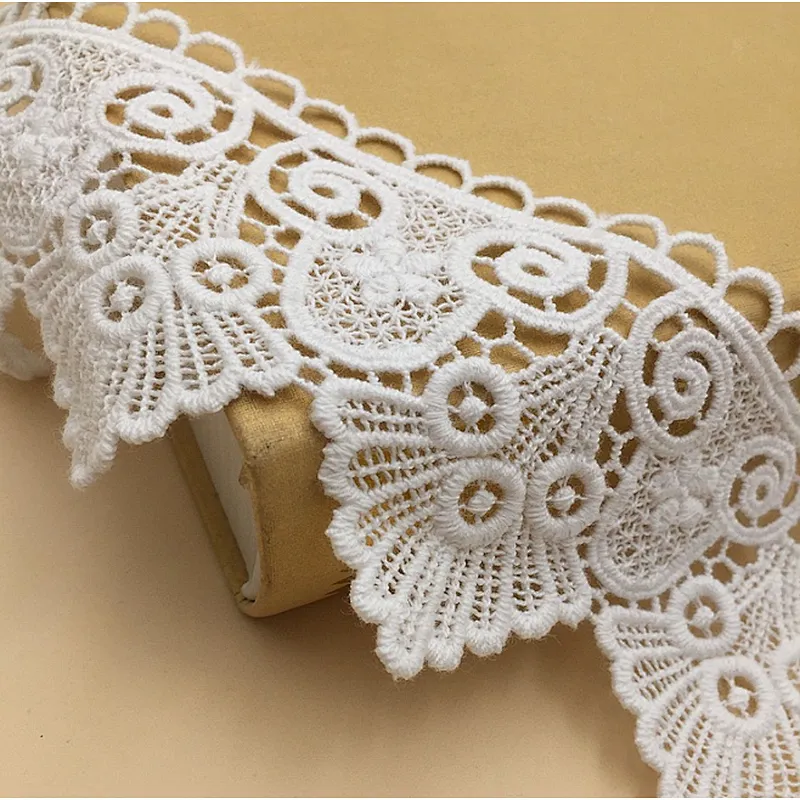 100%cotton chemical lace trim with high quality for garments decoration