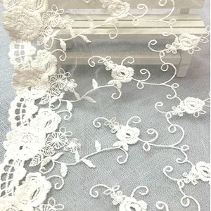 New French Lace Designs Printed Guipure Lace Cotton Lace Fabrics For Dress