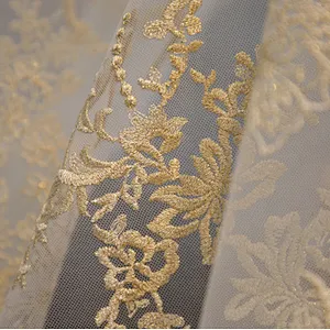 mesh flower design lace fabric guipure lace fabric chemical lace embroidery fabric