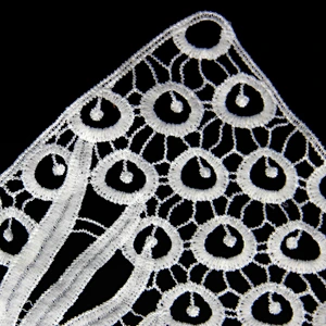 30cm Spring Style Embroidery Milk Yarn Butterfly Pattern Collar Lace with Tassels