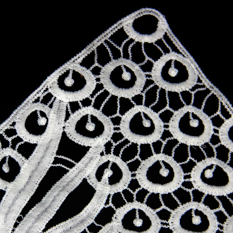 30cm Spring Style Embroidery Milk Yarn Butterfly Pattern Collar Lace with Tassels