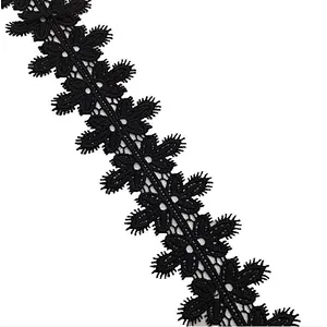 OEM Custom Polyester Cotton African French Chemical Embroidered Lace Trim