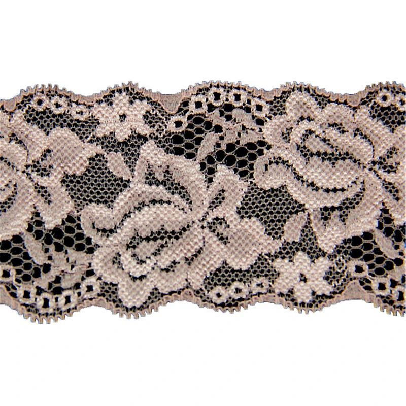 6cm Stretch Nylon Spandex Lycra Lace Trim for Cloth Decoration