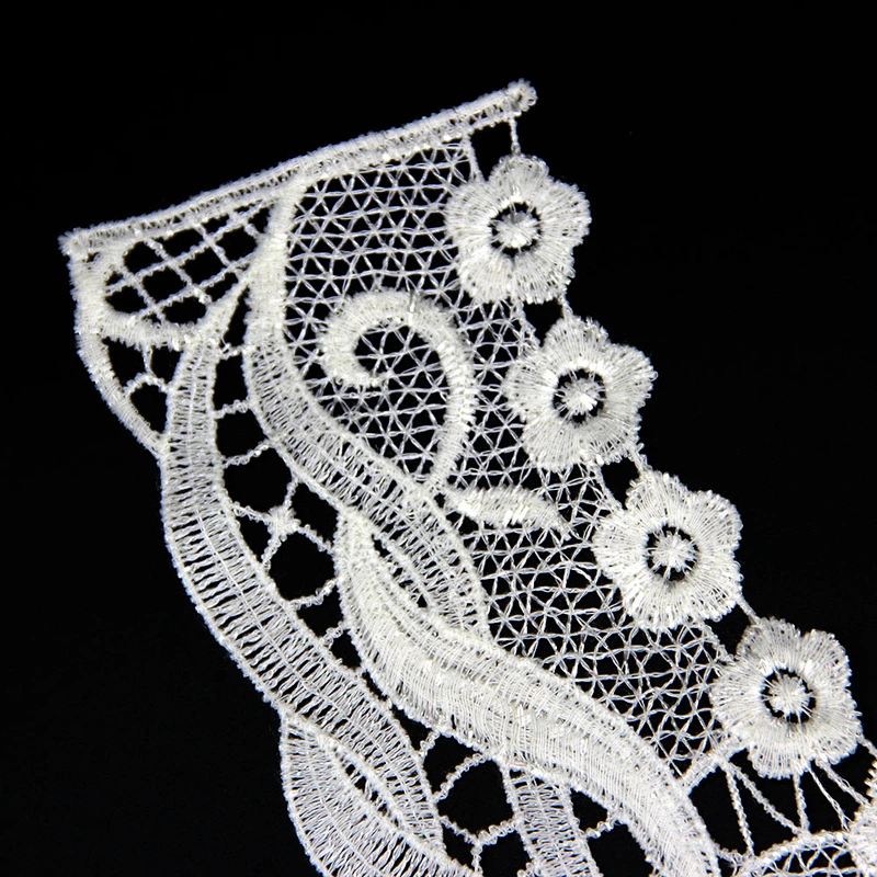 17cm Vivid Flesh Flower Patterns Good Sewing Craft Polyester Collar Lace