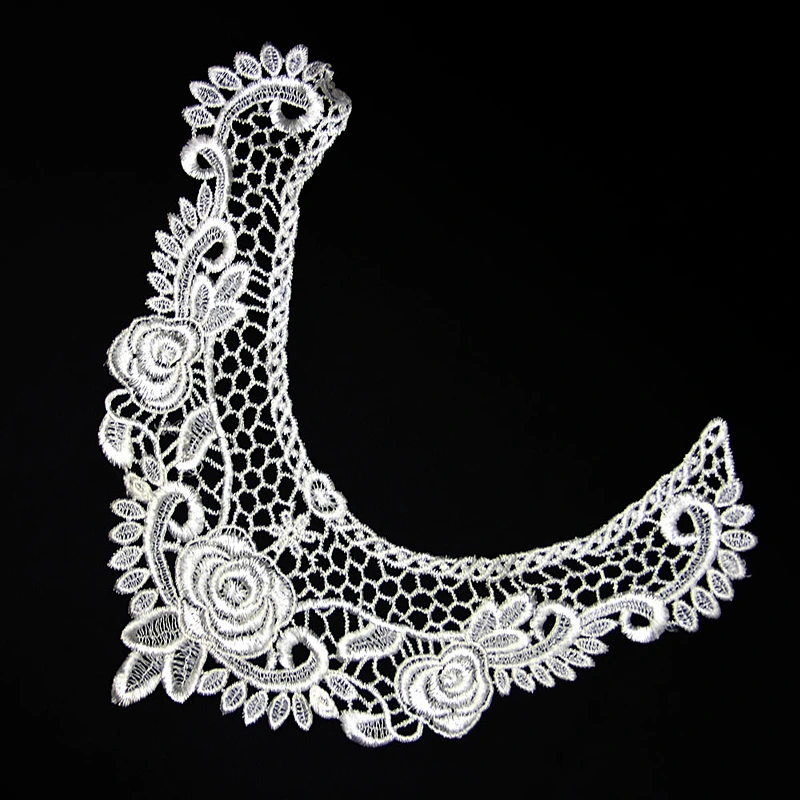 11cm Successive Wave Flower Patterns Polyester Collar Lace