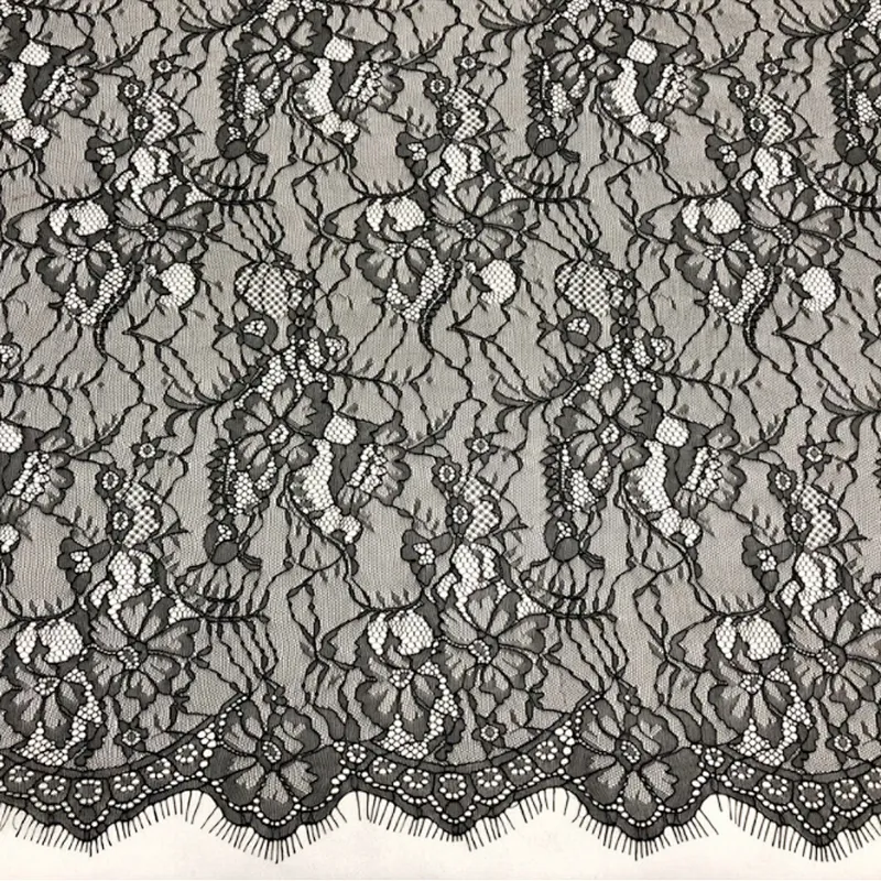2019 New Style Tulle Embroidered Nylon Lace Fabric