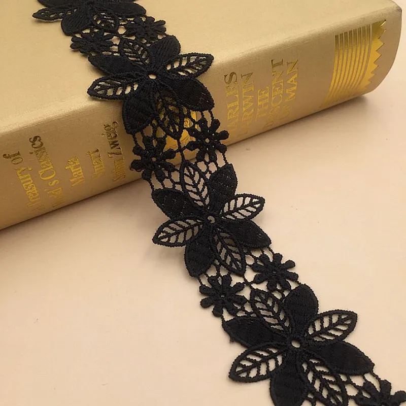 cotton embroidery bridal lace trim water soluble embroidered chemical lace trimming embroidery lace