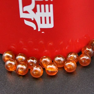 Reddish Brown Color 5mm Spherical with One Hole Plastic Pearl ABS Beads
