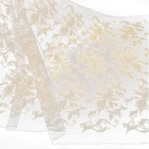 african  mesh Flat embroidery lace dress tulle fabric