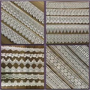 New arrival french chemical lace polyester nylon lace trim wholesale for bridal lace trim different width