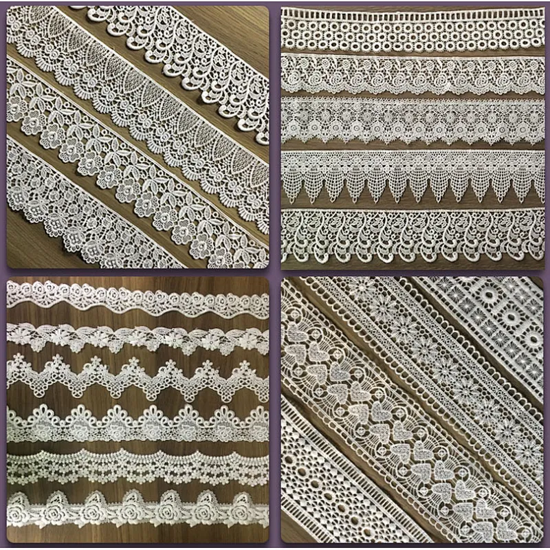 New arrival french chemical lace polyester nylon lace trim wholesale for bridal lace trim different width