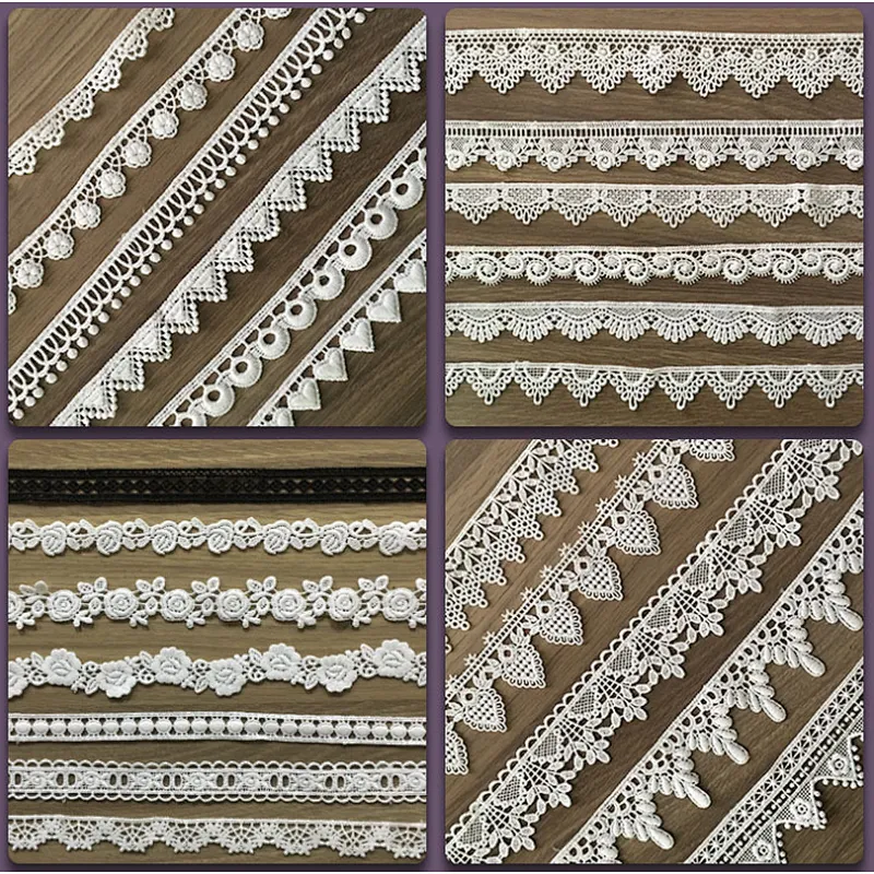 New arrival french chemical lace polyester nylon lace trim wholesale for bridal lace trim different width