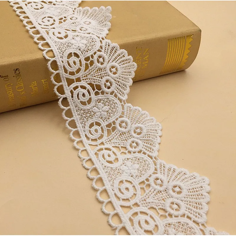 100%cotton chemical lace trim with high quality for garments decoration