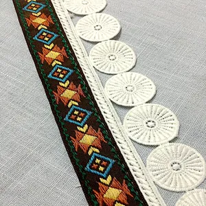 2019 embroidery knit  lace trim for lace dress