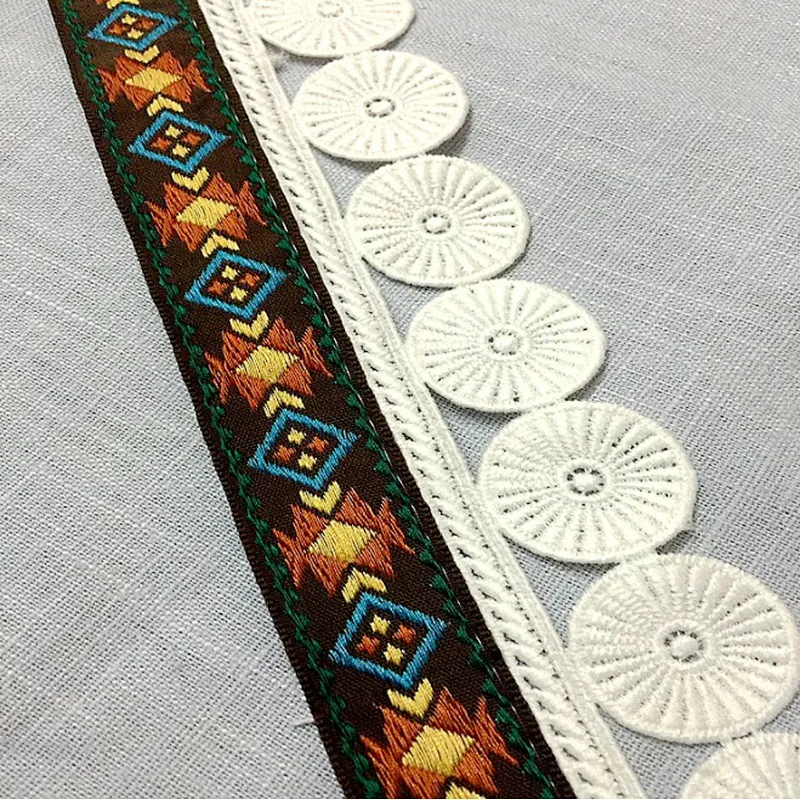 2019 embroidery knit  lace trim for lace dress