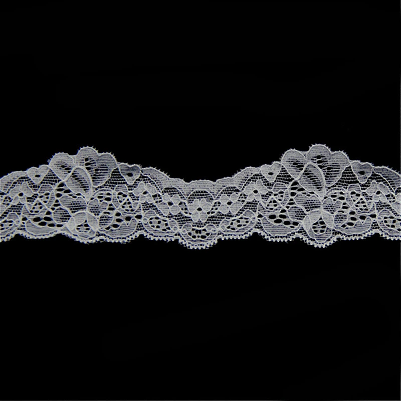 3.3CM Detelle Lingerie White Stretch Stretch Spandex Nylon Lace