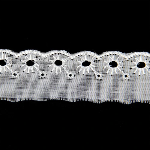 2.5CM Most popular swiss tc vouile lace trimming embroidery