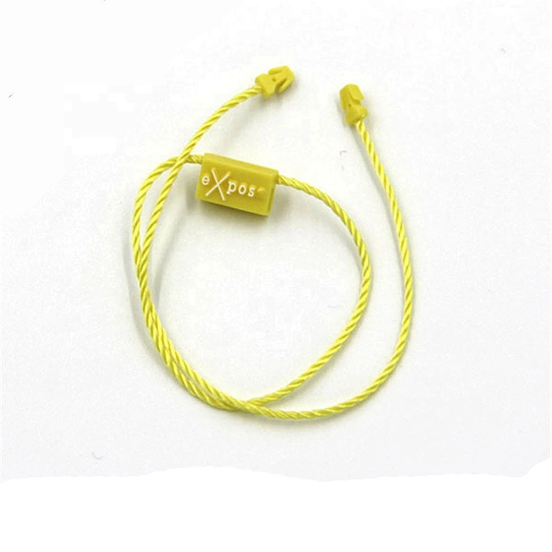Wholesale Custom Brand Name Logo Garment Aluminium Metal Hang Tags Seal String for Clothing and Bags