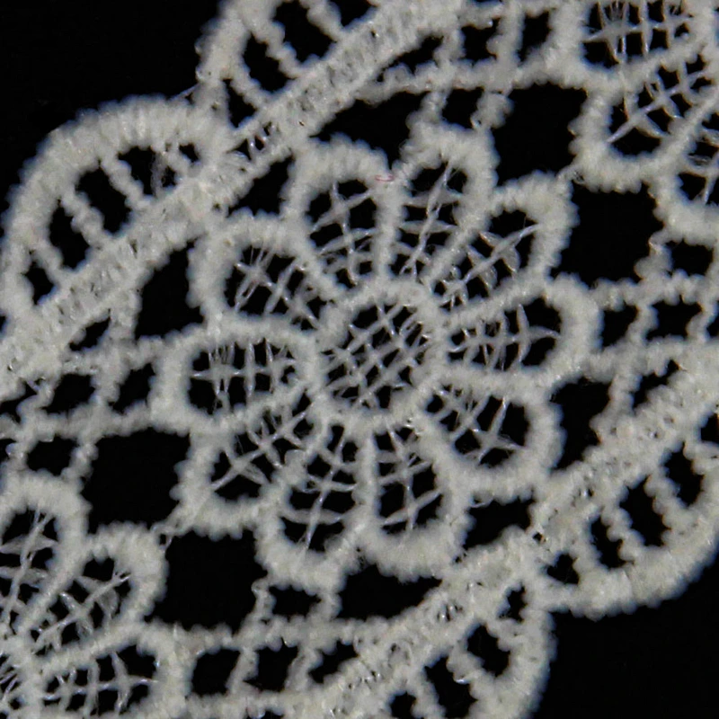 4cm Embroidery Elegant Flower Pattern Milk Yarn Lace