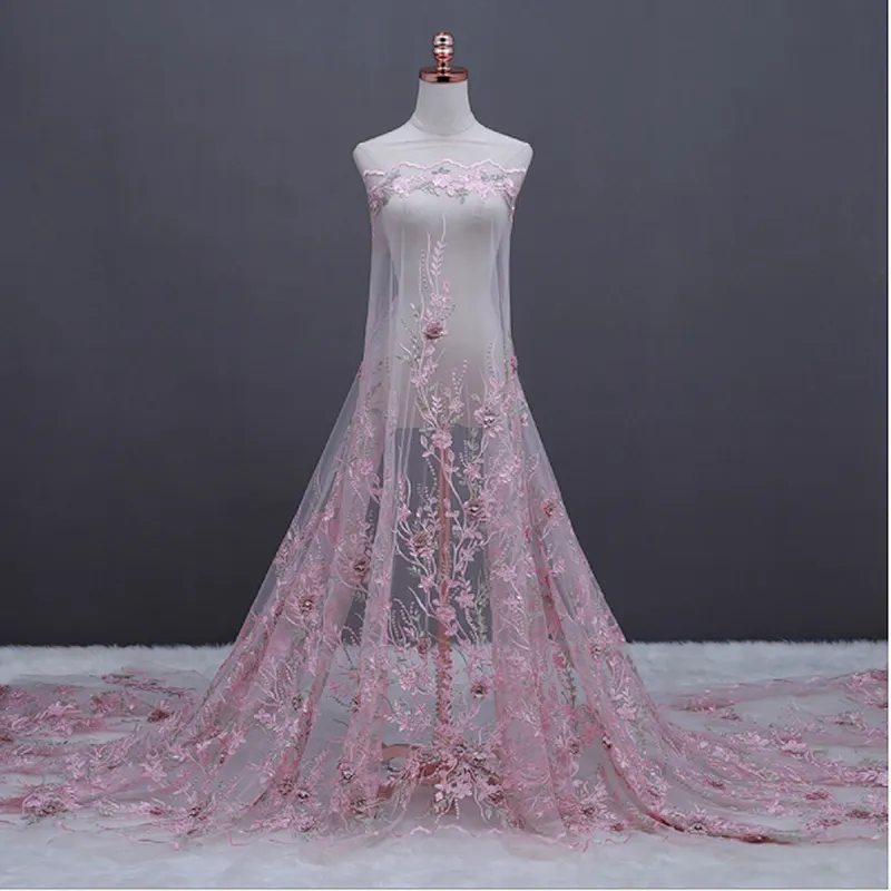 Latest Tulle Lace Fabric 2018 India Lace Fabric For Dress African Mesh Lace Embroidery Fabric