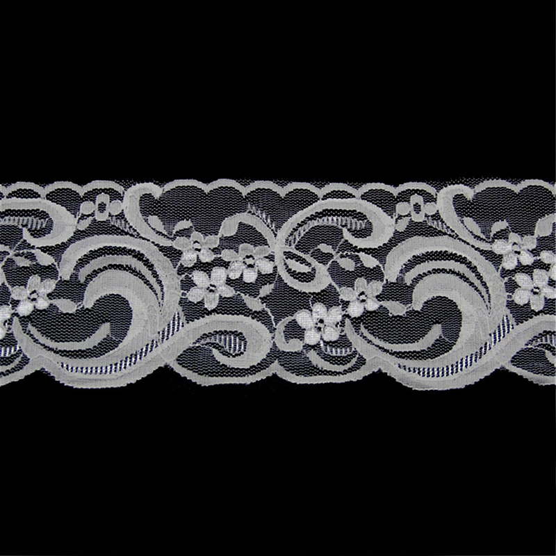3.7CM Stretch Bridal Spandex/Nylon Lace Fabric