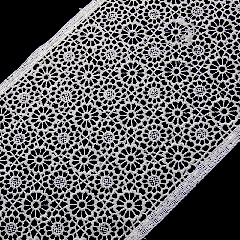 16cm  100% Polyester Chemical Embroidery Lace Trim