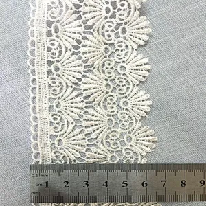 100% polyester african lace fabric embroidery chemical lace trim with high quality