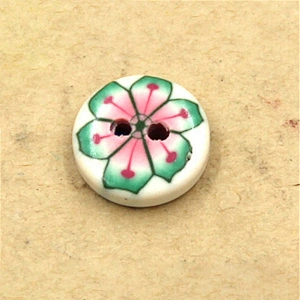 Fancy Painted Wooden Buttons For Shirts